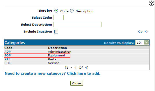 Reactivation an Inactive Category Code