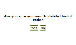 Deleting a Lot Code