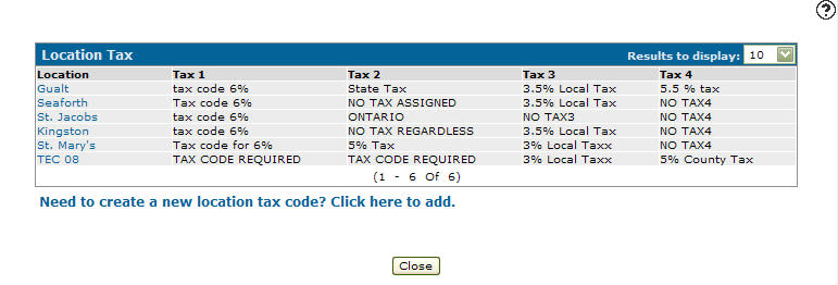 Paye Code Location Deleting a Location Tax Code